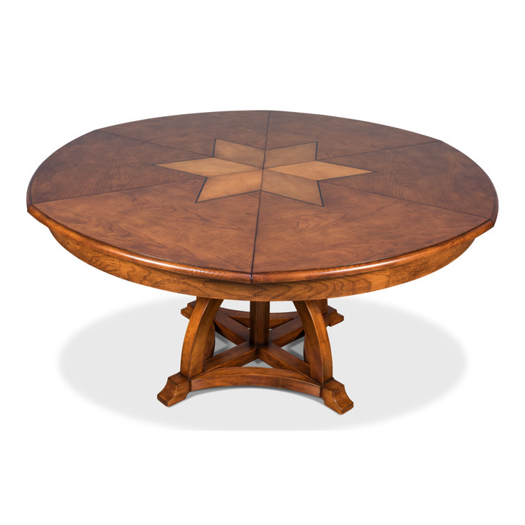 Canora Grey Forrestal Extendable Walnut Solid Wood Pedestal Dining